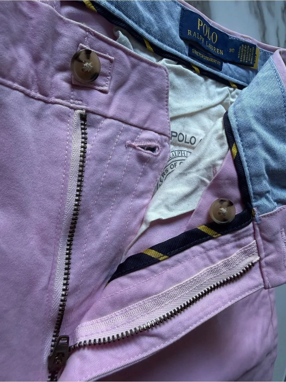 Polo Ralph Lauren Stretch Straight Fit Chino Shorts Pink Size 30 NWT